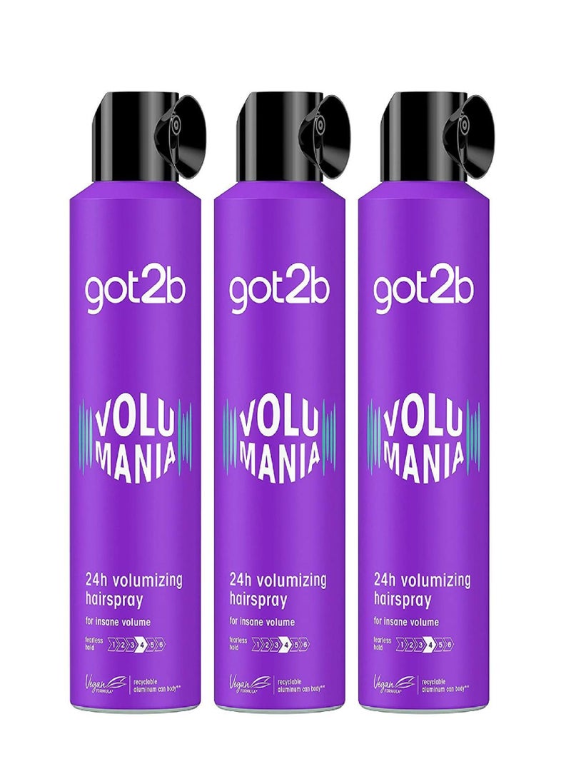 GOT2B VOLUMANIA HAIR SPRAY 300ML  (PACK OF 3 )