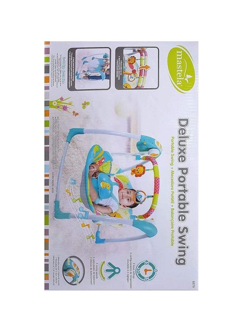 baby Delux portable swing Blue Color