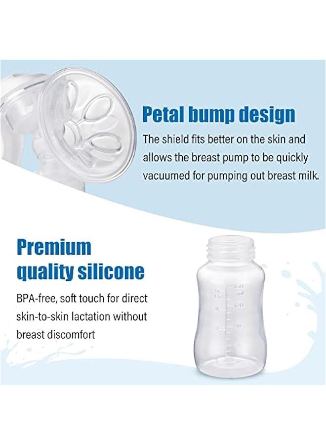 Manual Breast Pump, Adjustable Suction Silicone Hand Pump Breastfeeding, Small Portable Manual Breast Milk Catcher Baby Feeding Pumps & Accessories, White, Mother’s Day Gifts