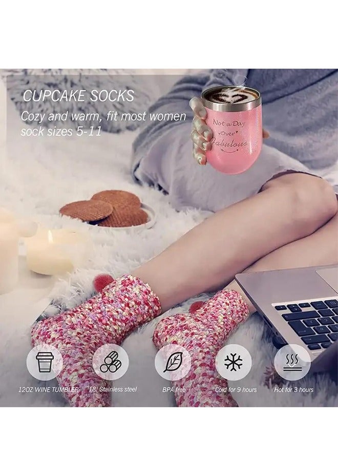 11 Pieces Scented Candles And Bath Bombs Set, Pink-Style 2