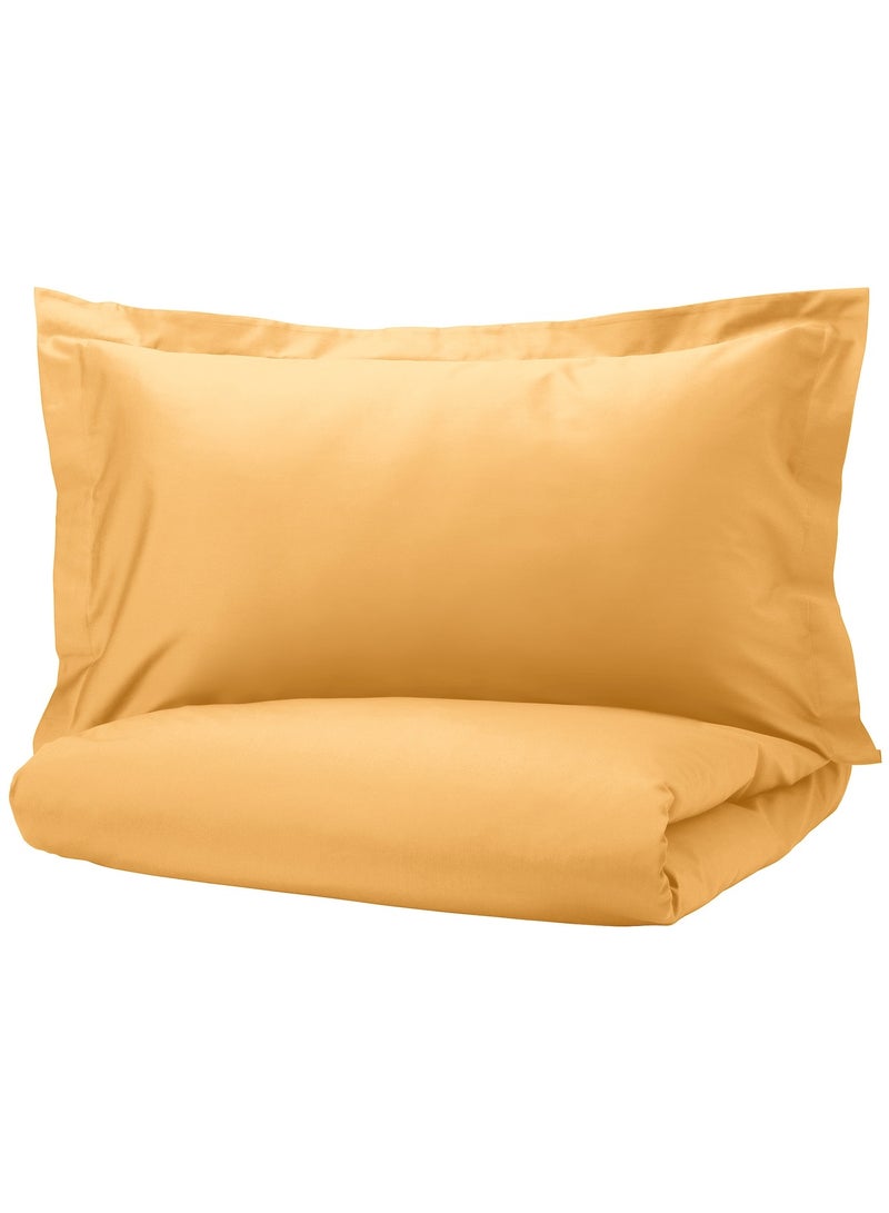 Luktjasmin Duvet Cover And Pillowcase Yellow 150X200/50X80 Cm