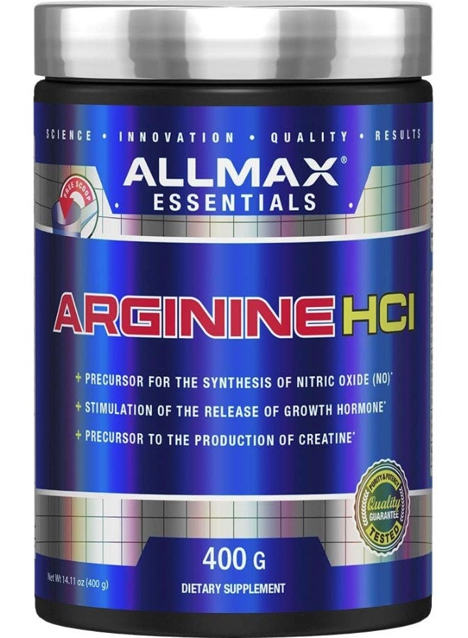 ALLMAX Nutrition Arginine, L - Arginine Powder for Men and Women, Provides Cardiovascular Support & Muscle Growth, Helps Improve Synthesis of Nitric Oxide & Blood Flow, 400 grams