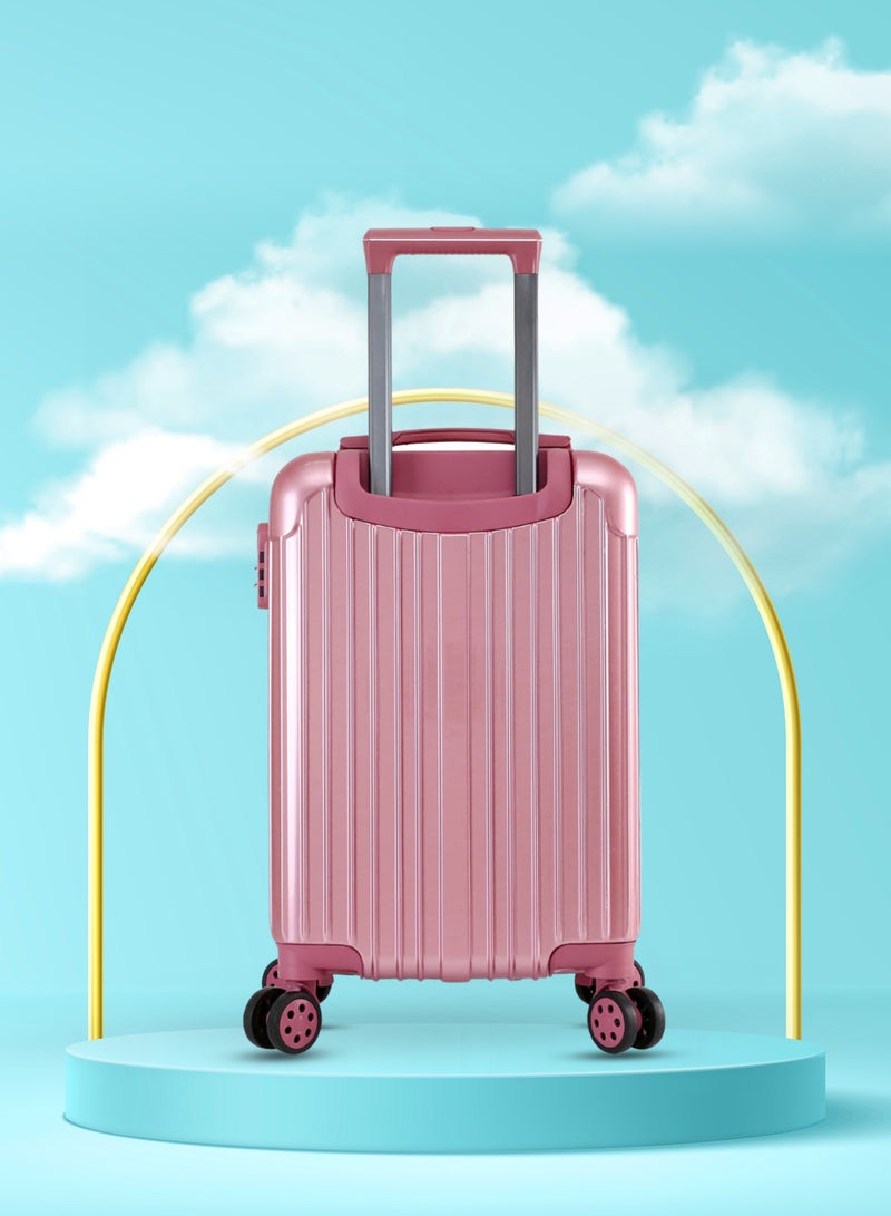 Single Travel Trolley Luggage Hardside Expandable 4 Spinner Wheels 20 Inch 3 numbered lock ABS+PC material