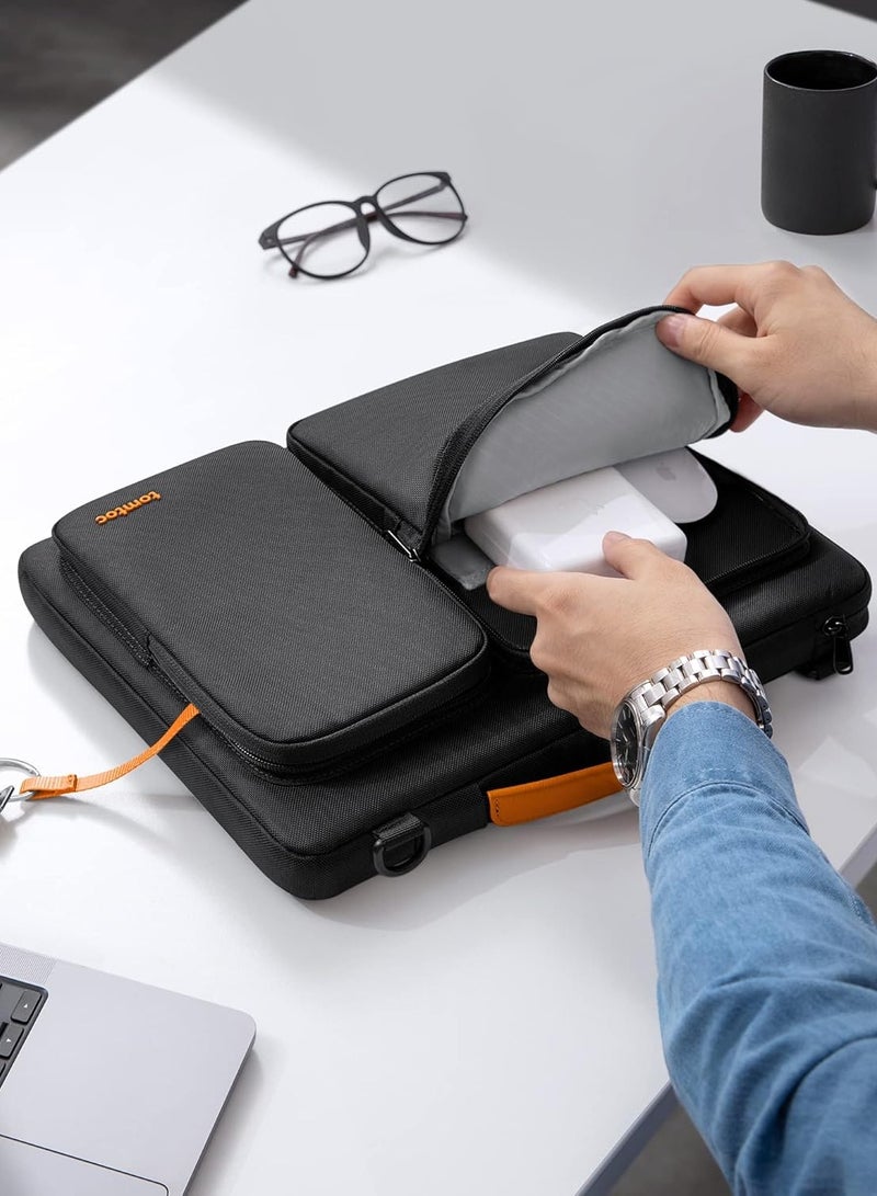 360 Protective Laptop Shoulder Bag for 16-inch MacBook Pro M3/M2/M1 Pro/Max A2991 A2485 2023-2019, Water-resistant Sleeve for Dell XPS 15 Surface Book 3 The New Razer Blade 16