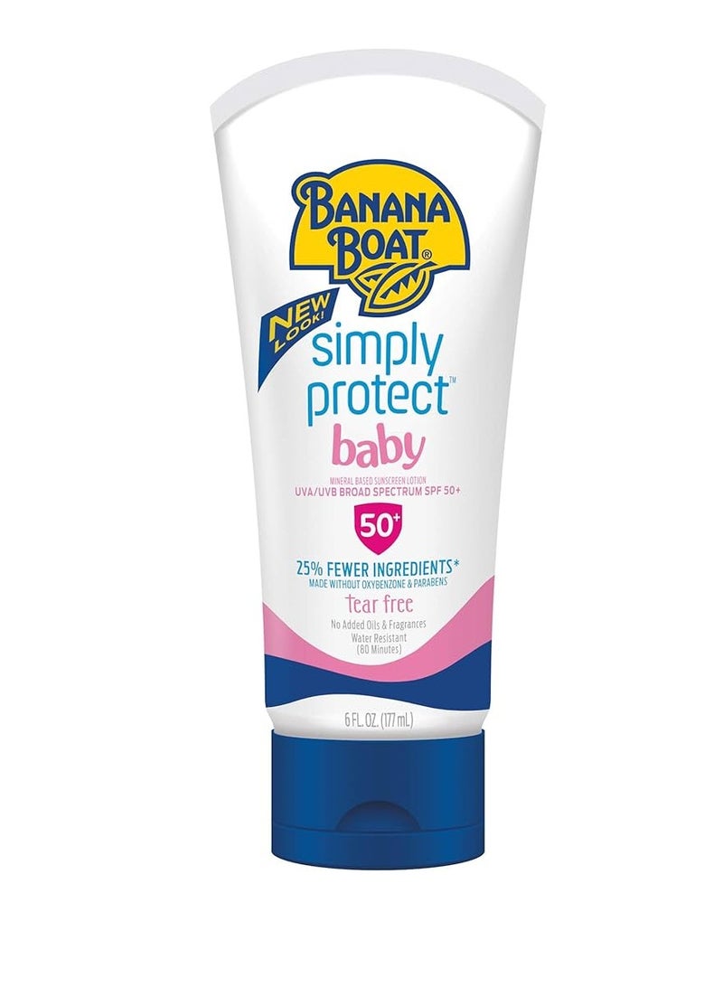 Banana Boat Simply Protect Baby Sunscreen Lotion SPF50+ White 90ml