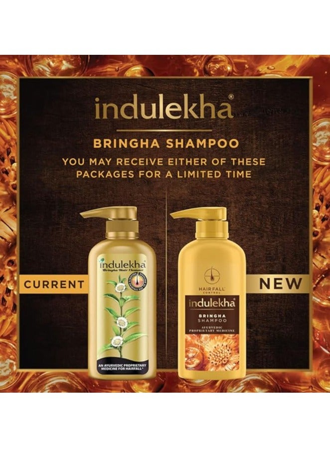 Indulekha Bringha, Shampoo, 580ml, for Hair Fall Control, with Bringharaj Extracts, Amla, Shikakai, Paraben-Free, for Men & Women