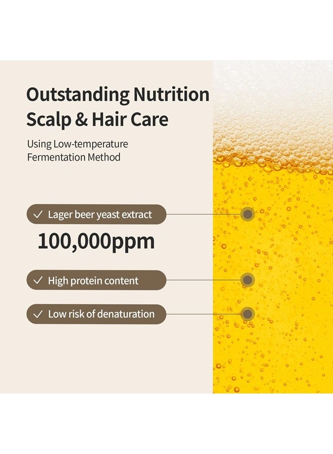 Beer Yeast Shampoo, Hair Loss Relief Biotin Shampoo for Thinning Hair – Volumizing, Regrowth Therapy, Scalp Calming – Paraben, Sulphate Free - 16.0 fl.oz.