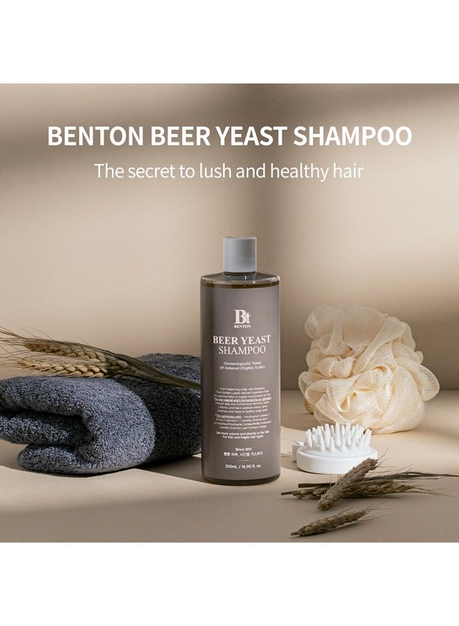 Beer Yeast Shampoo, Hair Loss Relief Biotin Shampoo for Thinning Hair – Volumizing, Regrowth Therapy, Scalp Calming – Paraben, Sulphate Free - 16.0 fl.oz.