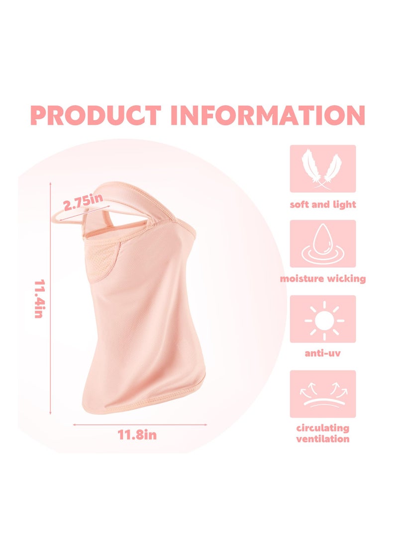 6 Pcs UV Protection Face Cover for Women & Girls - Lightweight Cooling Balaclava with Breathable Neck Scarf Mask for Outdoor Golf, Sun Blocking & Moisture Wicking.