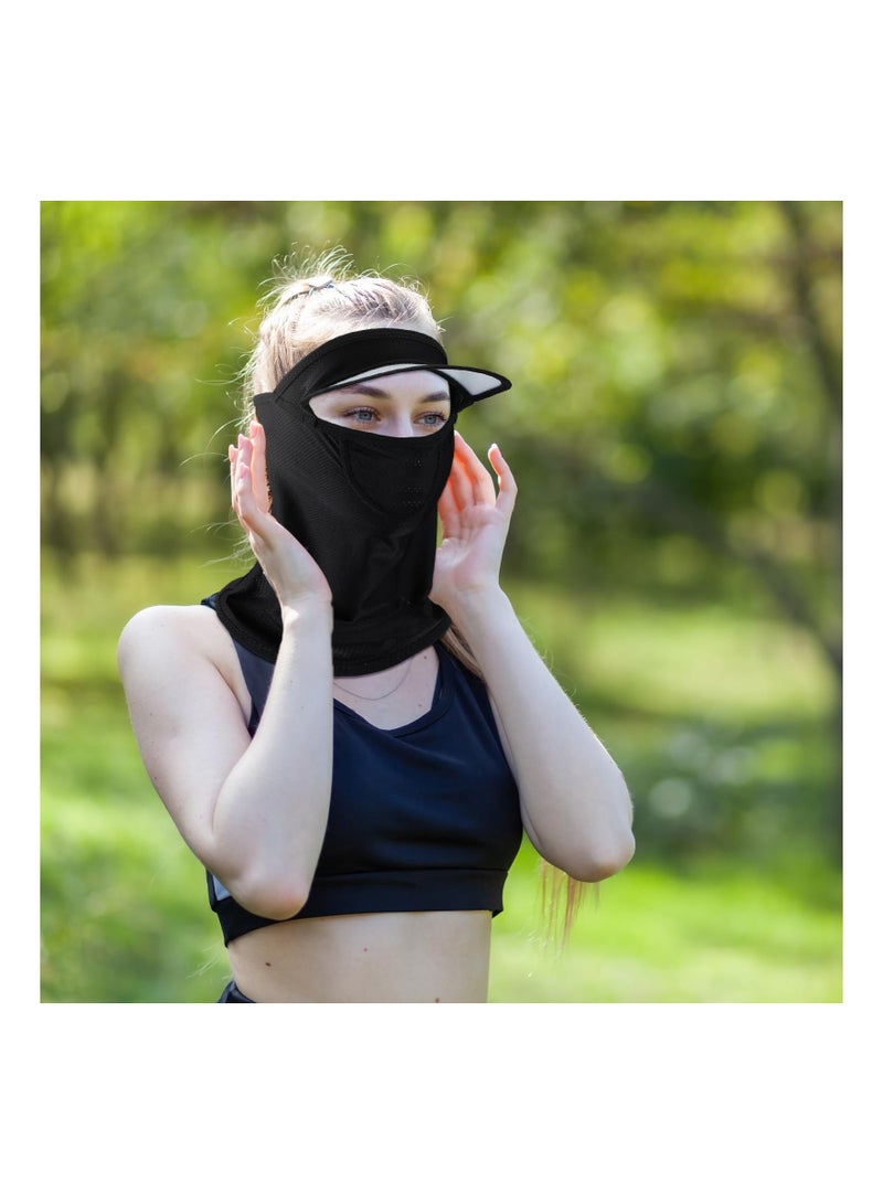 6 Pcs UV Protection Face Cover for Women & Girls - Lightweight Cooling Balaclava with Breathable Neck Scarf Mask for Outdoor Golf, Sun Blocking & Moisture Wicking.