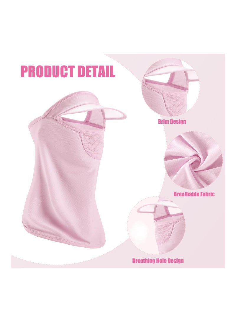 6 Pcs UV Protection Face Cover for Women & Girls - Lightweight Cooling Balaclava with Breathable Neck Scarf Mask for Outdoor Golf, Sun Blocking & Moisture Wicking.