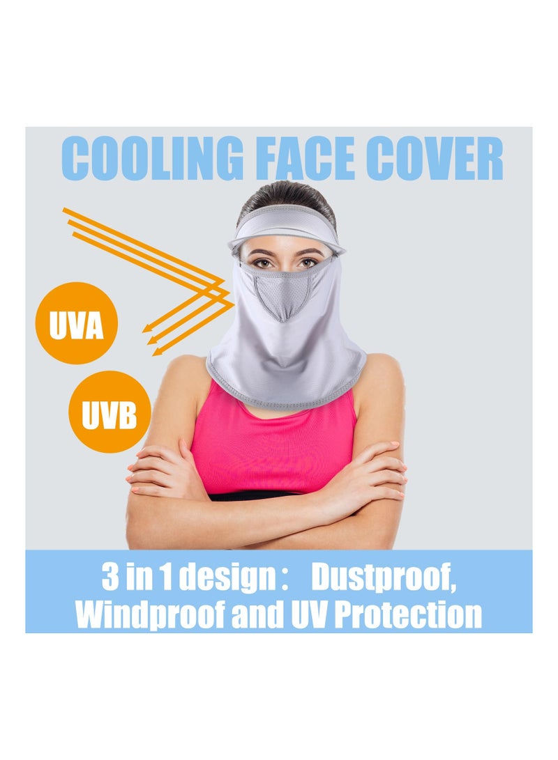 6 Pcs UV Protection Face Cover for Women & Girls - Lightweight Cooling Balaclava with Breathable Neck Scarf Mask for Outdoor Golf, Sun Blocking & Moisture Wicking.