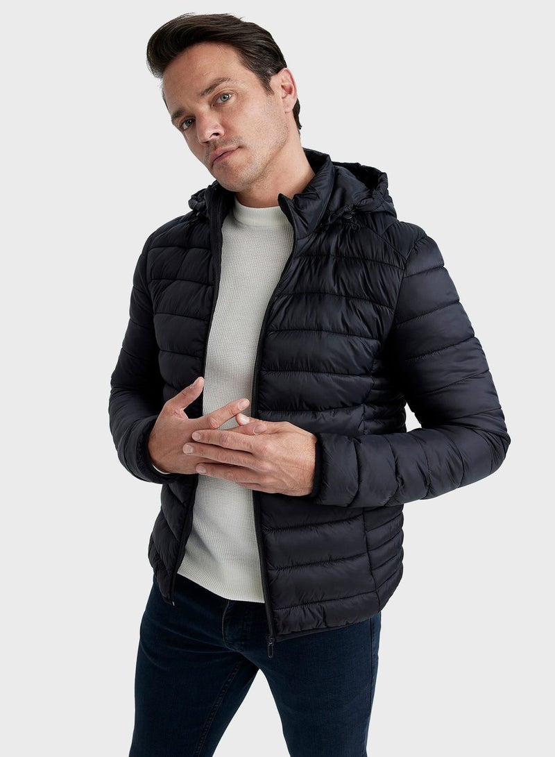 Zip Through Puffer Jacket