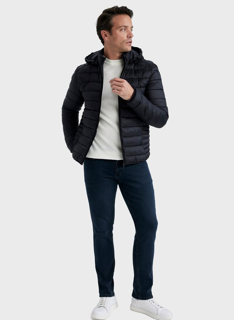 Zip Through Puffer Jacket