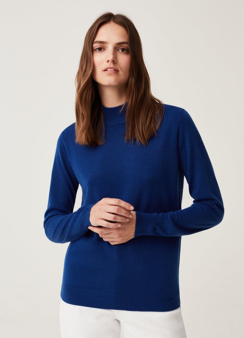 Ovs Womens Pullover With Mock Neck