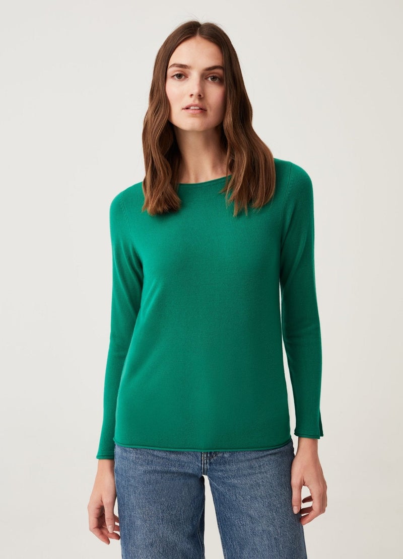 Ovs Womens Long-Sleeved Top With Small Splits