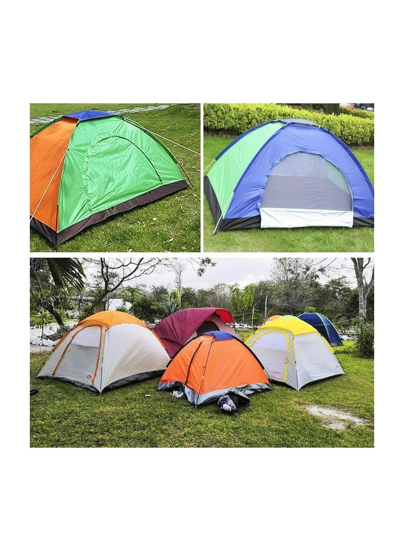 Easy Assembly Tent, Polyester and Resistant Steel Rods. 1 person, color: green and blue.