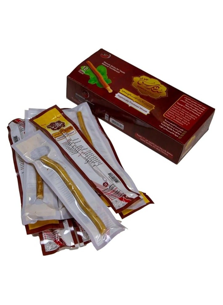 Taiba Miswak A box containing 36 healthy miswak processed in airless packaging