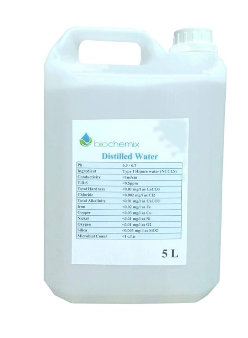 BioChemix HIPURE Distilled Water 5000 ml-4 PCS