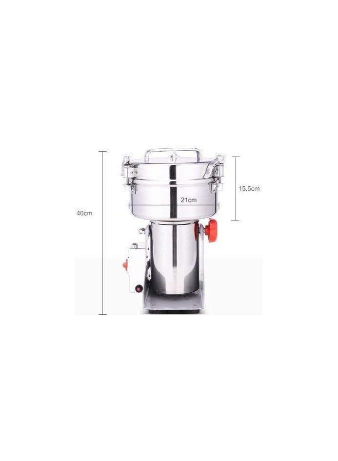 Electric Grain Grinder Mill 1000g Stainless Steel Ultra-Fine Mill Powder Machine Mixer Herb Grinding Pulverizer For Wheat Corn Sesame Coffee Etc.