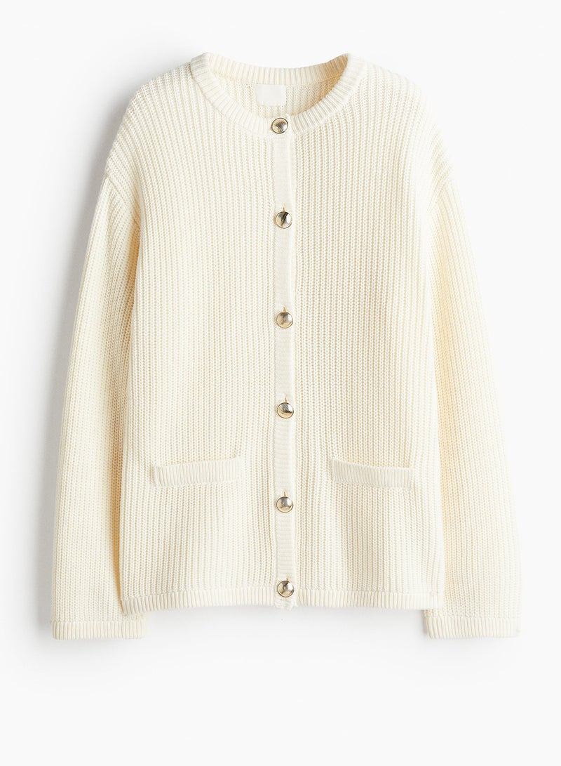 Rib-Knit Cardigan