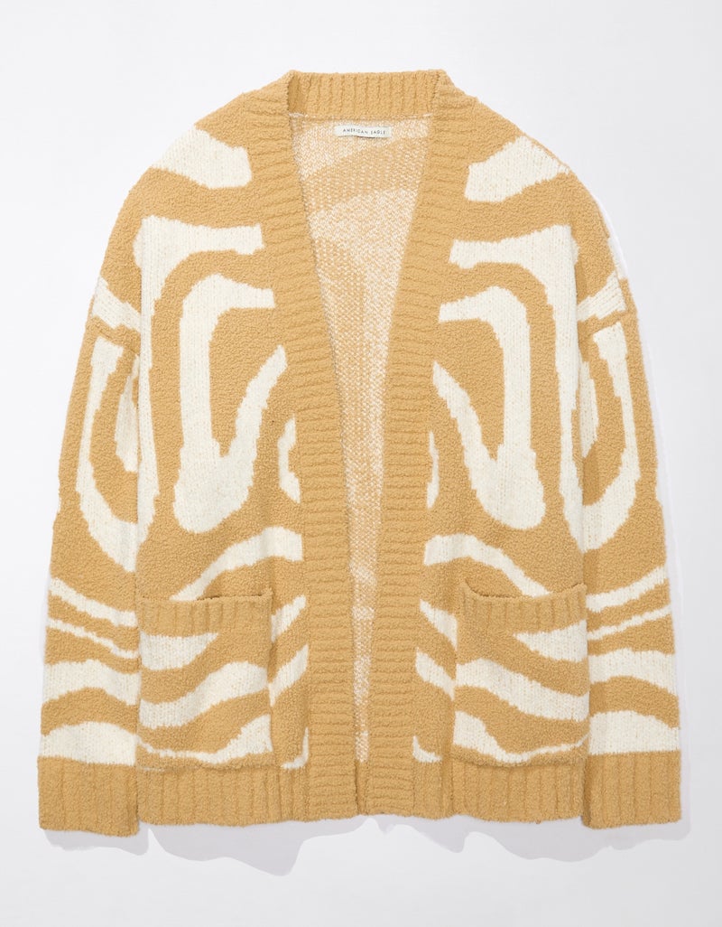 Chenille Printed Cardigan