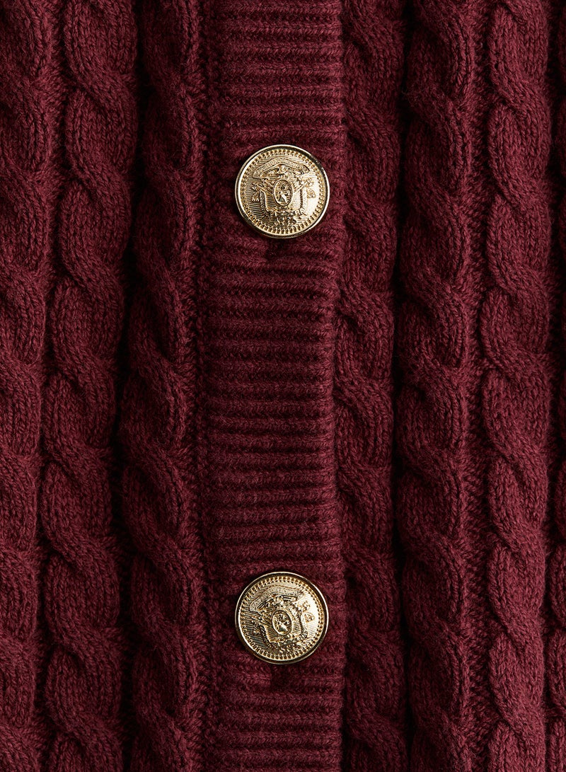 Cable-Knit Cardigan