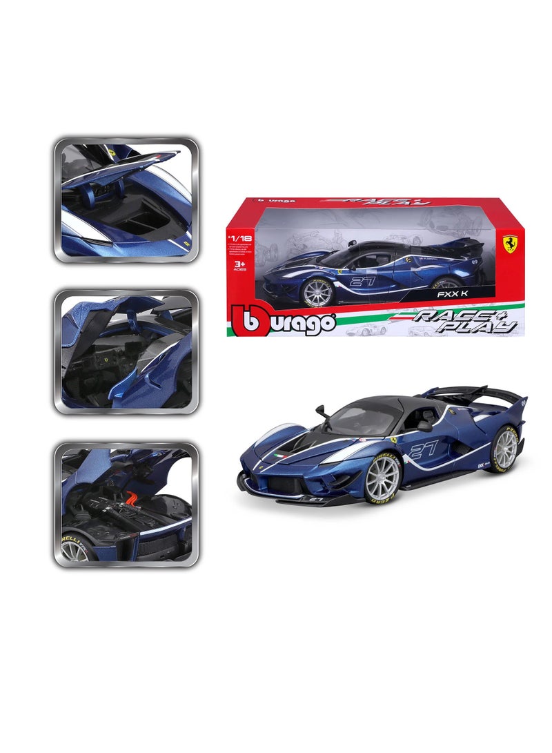 18-16012 - 1:18 - Bburago Ferrari R&P FXX K EVO - #27 Blue