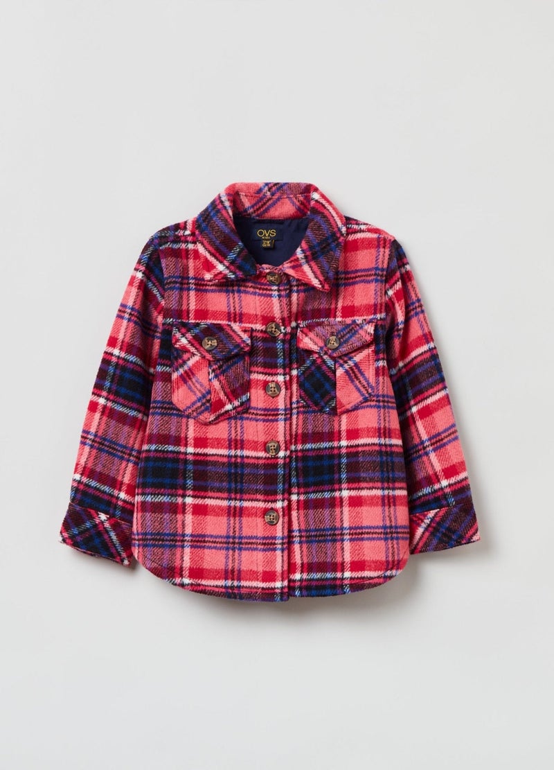 Ovs Girls Checked Overshirt Shacket