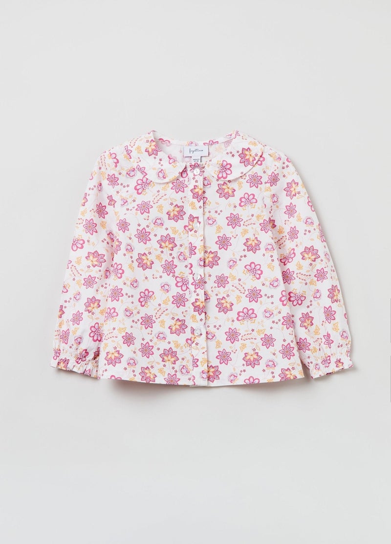 Ovs Baby Girl Floral Shirt In Cotton