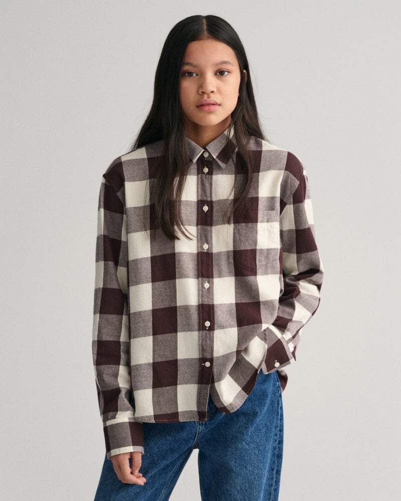 Gant Teen Girls Relaxed Fit Checked Shirt