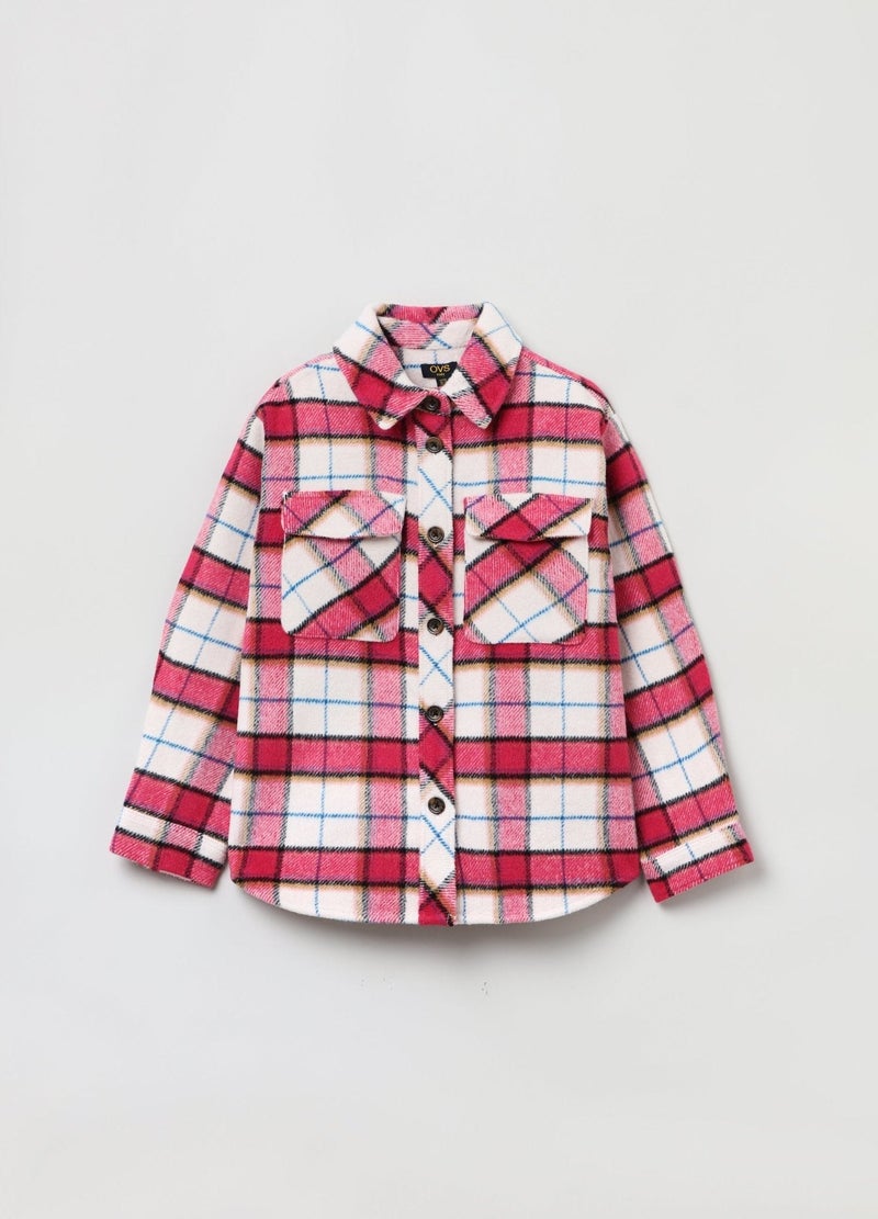 Ovs Girls Checked Overshirt Shacket