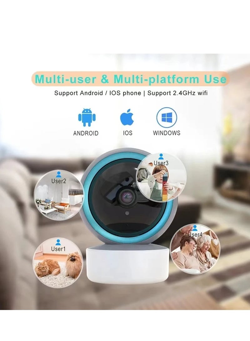 High Definition 1080P 360 Degree Wireless IP Camera Fisheye Panoramic Monitoring Security Camera Wifi Night Vision Bulb Camera Baby Monitoring Camera