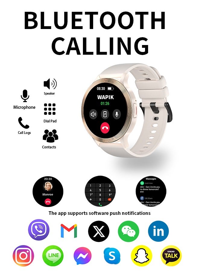 Korean Brand S5 Smart Watch, Smart Watch for Men, Waterproof Fitness Watch, Bluetooth Calling, Compatible with Android and iOS, Aluminum Alloy Ultra-Light Frame, 1.43