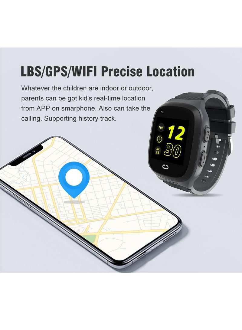 LT31 Multifunctional Kids Children S-mart Watch T-racker Intelligent Band Sensitive T-ouch Screen Supported 4G SIM C-ard SOS & Video Chat Call Camera 3 Alarm Clock Setting LBS Positioning IP67 Water