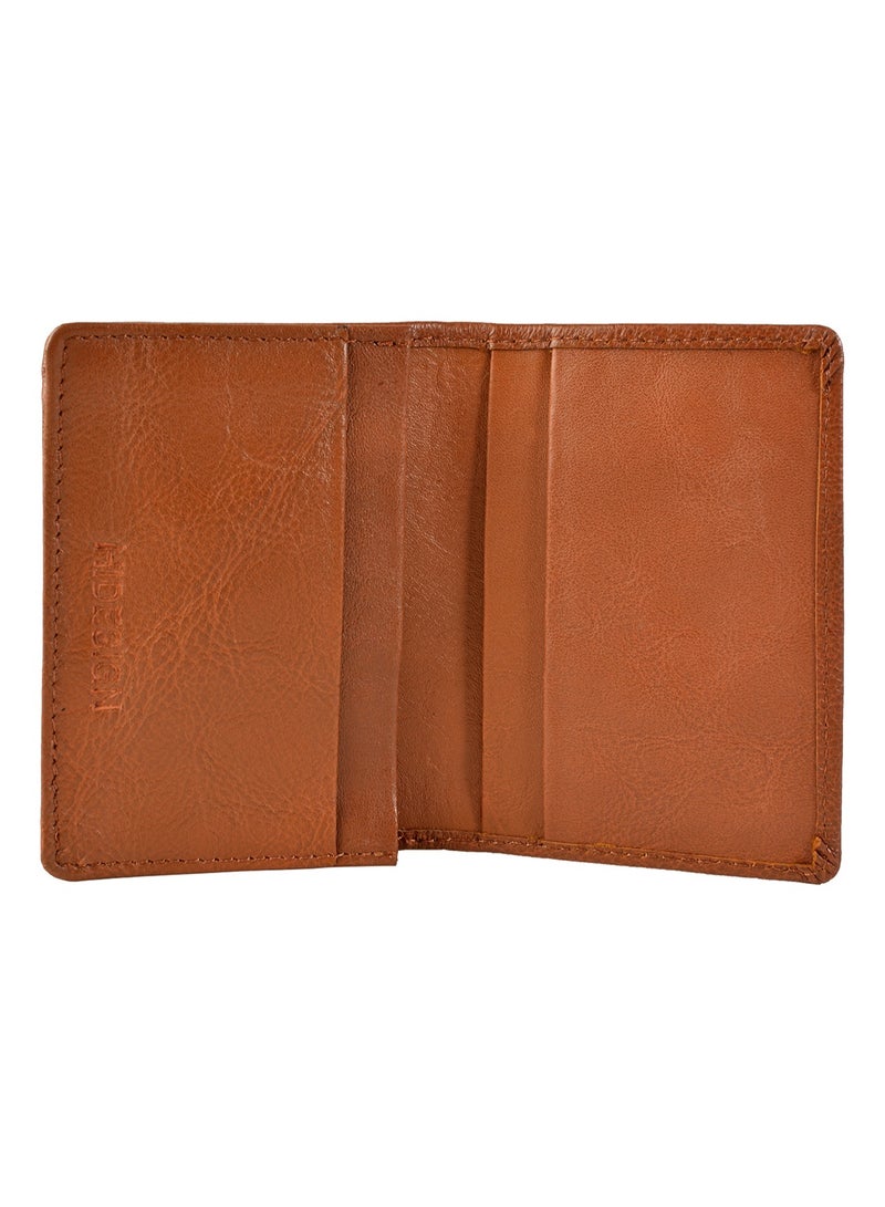 Hidesign VW Men's Leather Wallet - Premium Quality Bifold Wallet in Tan Color, Stylish and Durable, RFID Protection, Perfect for Gifts