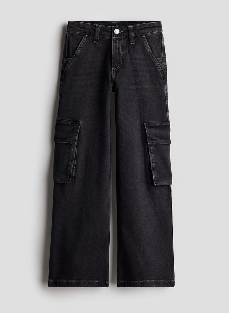 Denim Cargo Trousers