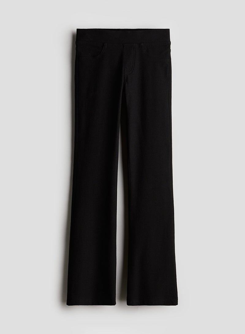 Flared Jersey Trousers