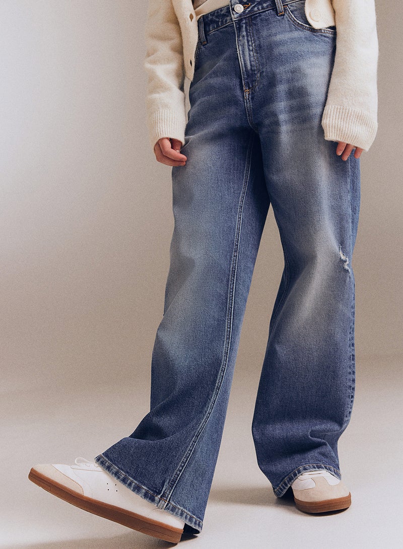 Baggy Fit Bootcut Leg Jeans