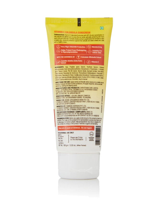 Fabessentials Sun screen SPF 45 Vitamin E