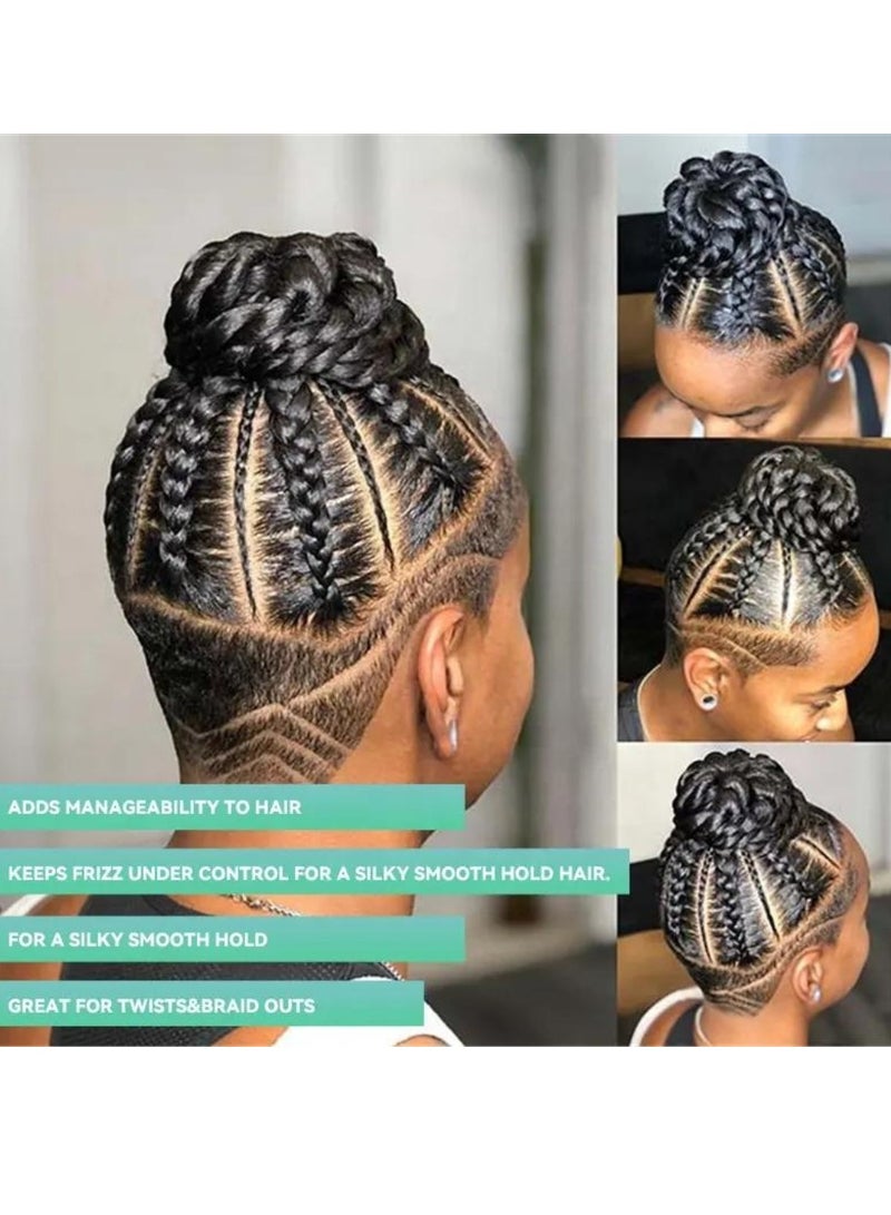 250ml Braid Gel Extreme Hold Braid Gel for Cornrow Locks and Twist Braid Styling Gel with Argan Oil and Castor Oil Edge No Flake Extra Hold High Shine Braiding Gel Edge Control Hair Styling Gel