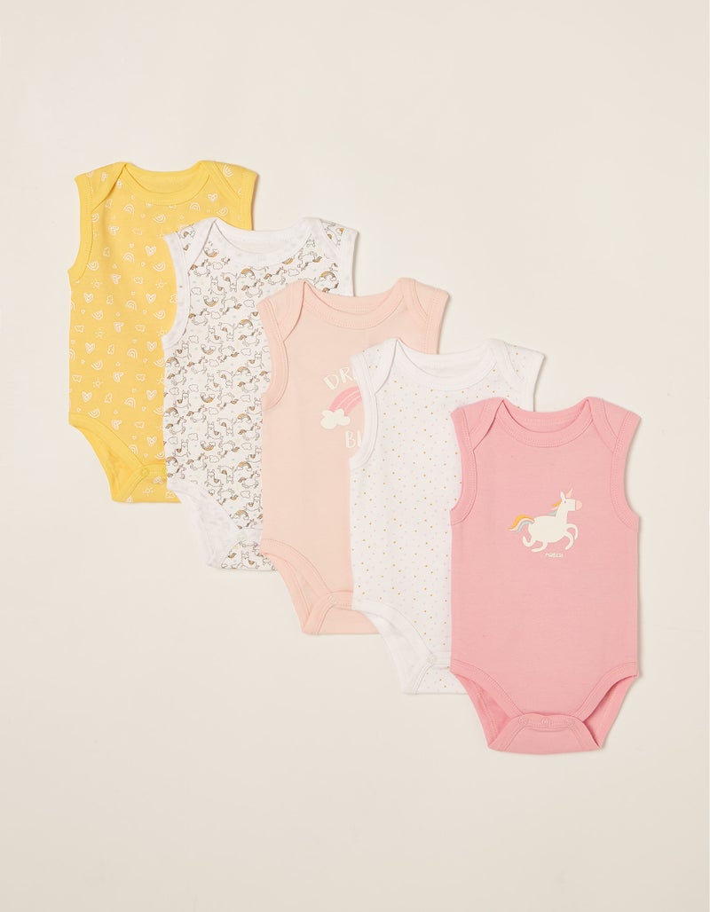 5 Bodysuits for Baby Boys 'The Sea', Multicoloured