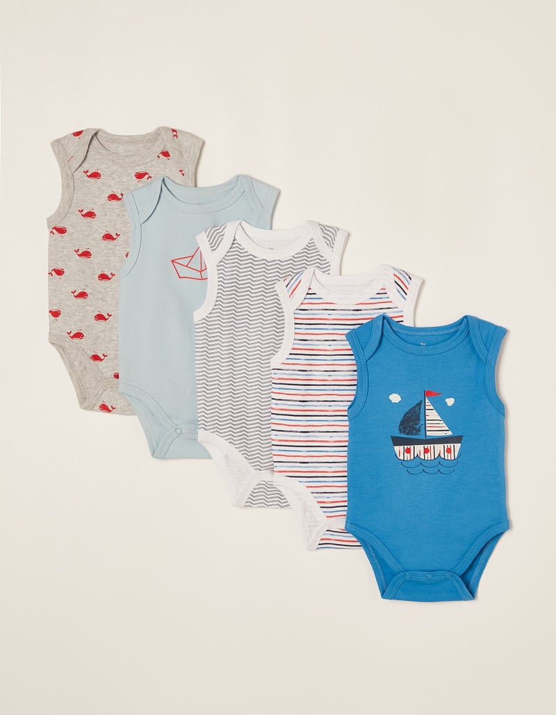 5 Bodysuits for Babies 'Circus', Multicoloured