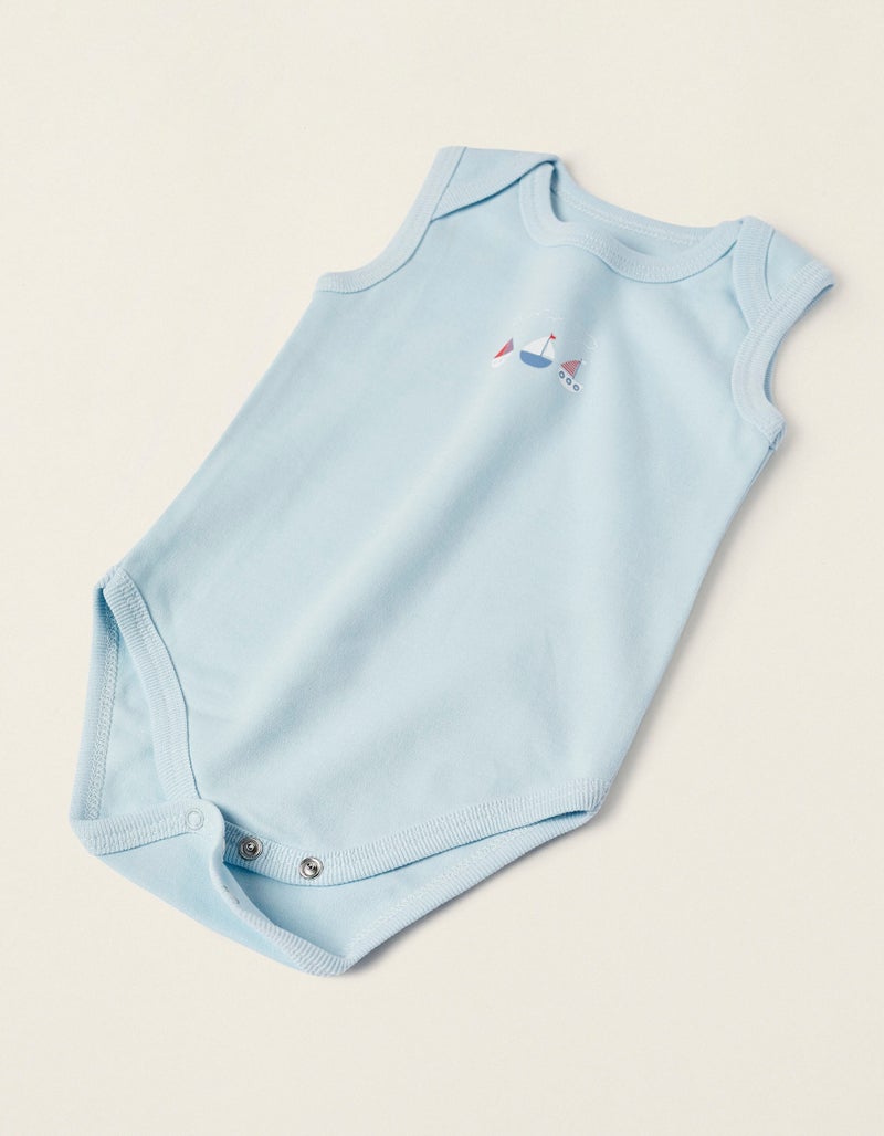 Zippy Pack 5 Cotton Bodysuits for Babies and Newborns Boats