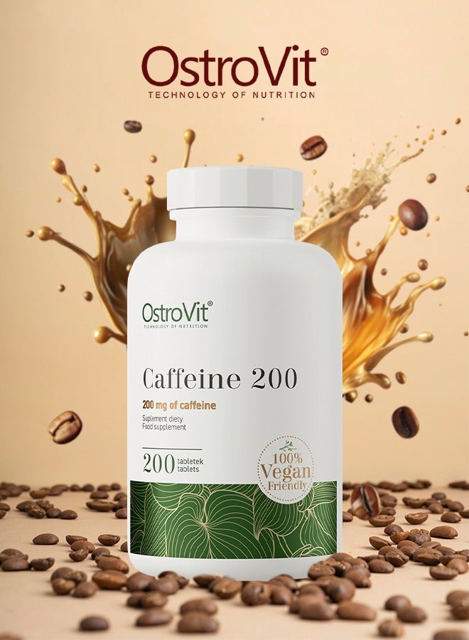 Caffeine 200 mg  200 Tablets - Boost Your Energy and Focus