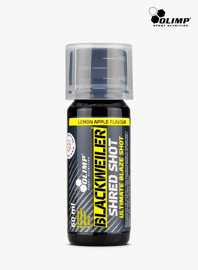 Blackweiler Shred Shot 60 ml x 20 Pcs, Lemon Apple Flavour -  Maximum Energy and Focus for Your Workouts