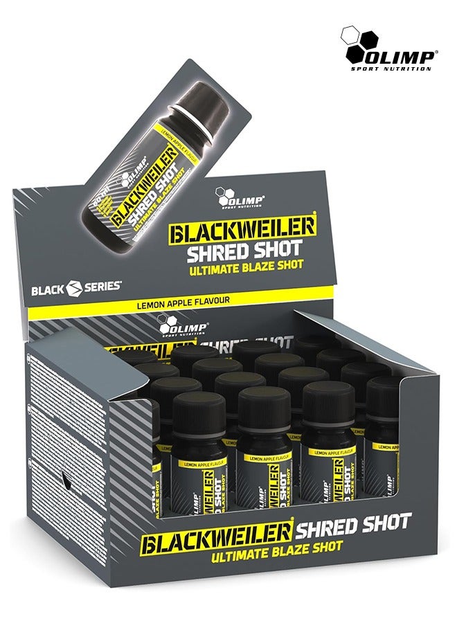 Blackweiler Shred Shot 60 ml x 20 Pcs, Lemon Apple Flavour -  Maximum Energy and Focus for Your Workouts