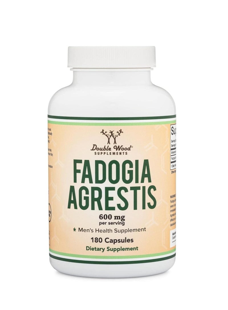 Double Wood Supplements Fadogia Agrestis Supplement 600 mg 180 capsules