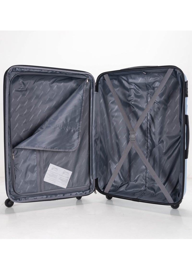 4 Pack Of Hardside Spinner Number Locked Luggage Trolley