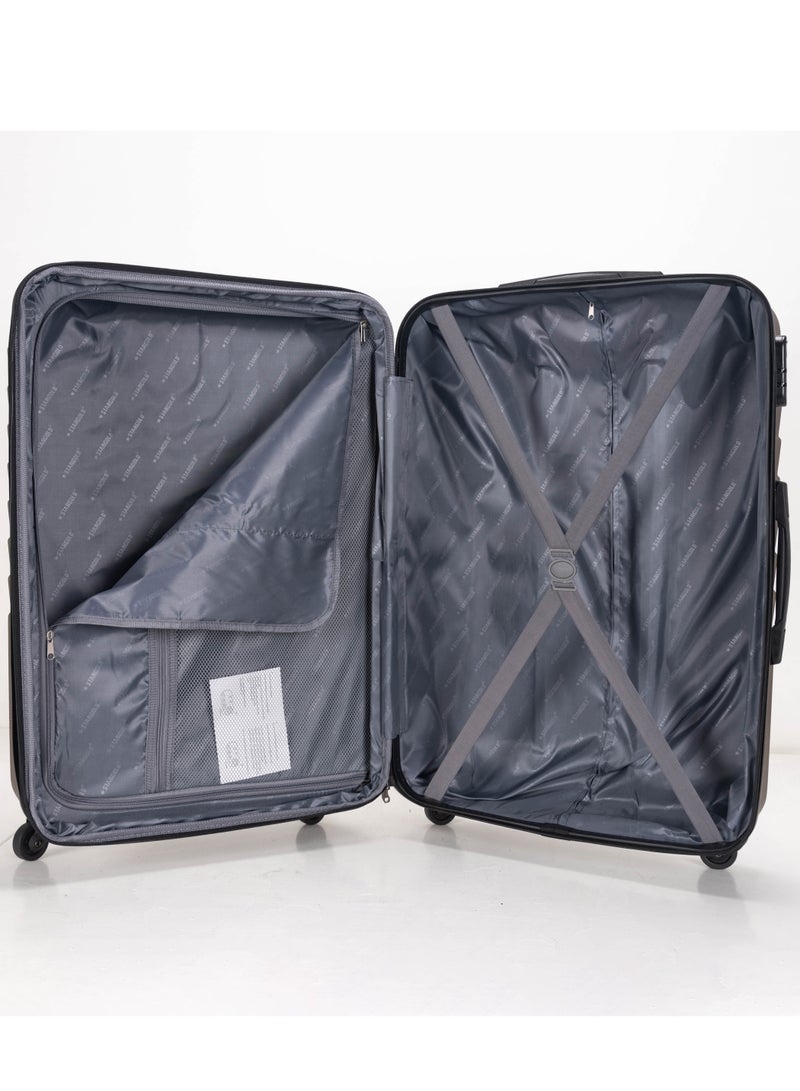 4 Pack Of Hardside Spinner Number Locked Luggage Trolley